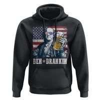 Funny 4th Of July Drinking Hoodie Ben Drankin Benjamin Franklin Patriotic Party - Wonder Print Shop