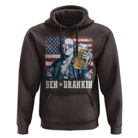 Funny 4th Of July Drinking Hoodie Ben Drankin Benjamin Franklin Patriotic Party - Wonder Print Shop