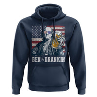 Funny 4th Of July Drinking Hoodie Ben Drankin Benjamin Franklin Patriotic Party - Wonder Print Shop