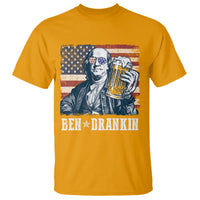 Funny 4th Of July Drinking T Shirt Ben Drankin Benjamin Franklin Patriotic Party - Wonder Print Shop