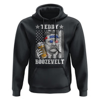 Funny 4th Of July Drinking Hoodie Teddy Boozevelt Theodore Roosevelt Patriotic Party - Wonder Print Shop