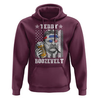 Funny 4th Of July Drinking Hoodie Teddy Boozevelt Theodore Roosevelt Patriotic Party - Wonder Print Shop