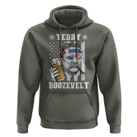 Funny 4th Of July Drinking Hoodie Teddy Boozevelt Theodore Roosevelt Patriotic Party - Wonder Print Shop