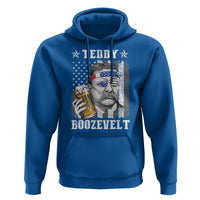 Funny 4th Of July Drinking Hoodie Teddy Boozevelt Theodore Roosevelt Patriotic Party - Wonder Print Shop