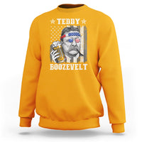 Funny 4th Of July Drinking Sweatshirt Teddy Boozevelt Theodore Roosevelt Patriotic Party - Wonder Print Shop