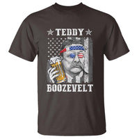 Funny 4th Of July Drinking T Shirt Teddy Boozevelt Theodore Roosevelt Patriotic Party - Wonder Print Shop