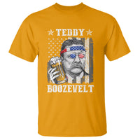 Funny 4th Of July Drinking T Shirt Teddy Boozevelt Theodore Roosevelt Patriotic Party - Wonder Print Shop