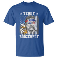 Funny 4th Of July Drinking T Shirt Teddy Boozevelt Theodore Roosevelt Patriotic Party - Wonder Print Shop