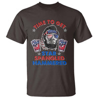 Funny 4th Of July Drinking T Shirt Time To Get Star Spangled Hammered Abraham Lincoln Patriotic Party - Wonder Print Shop