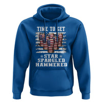 Funny 4th Of July Drinking Hoodie Time To Get Star Spangled Hammered Patriotic Party - Wonder Print Shop