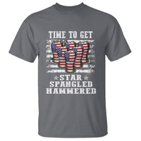 Funny 4th Of July Drinking T Shirt Time To Get Star Spangled Hammered Patriotic Party - Wonder Print Shop