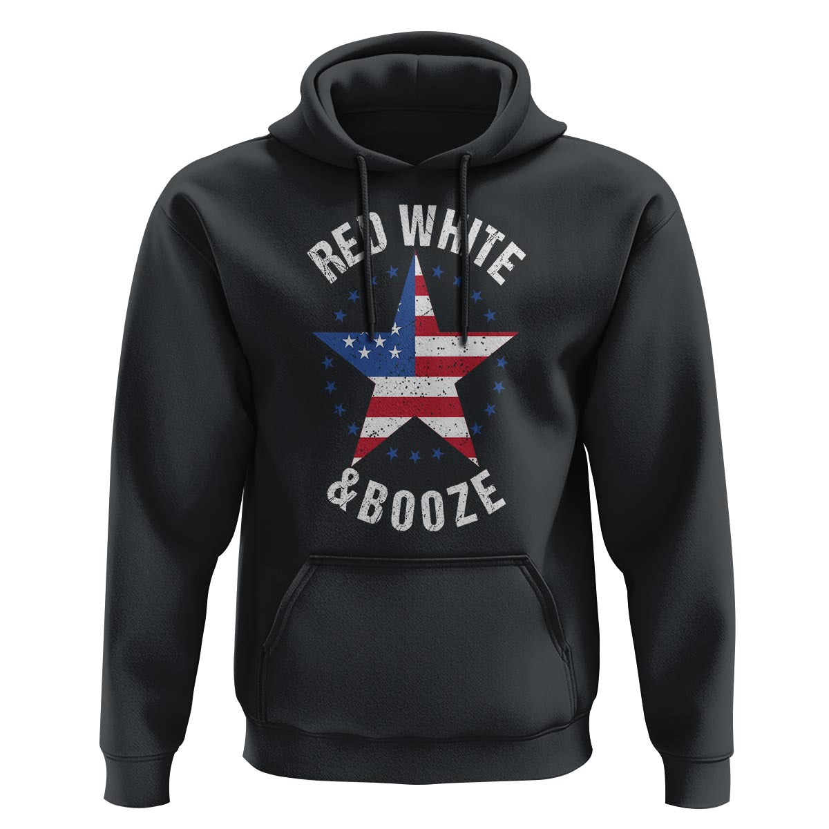 Funny 4th Of July Drinking Hoodie Red White And Booze Patriotic Party - Wonder Print Shop