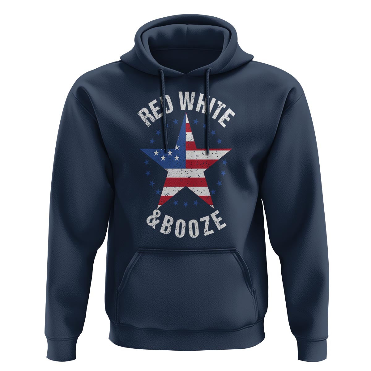 Funny 4th Of July Drinking Hoodie Red White And Booze Patriotic Party - Wonder Print Shop