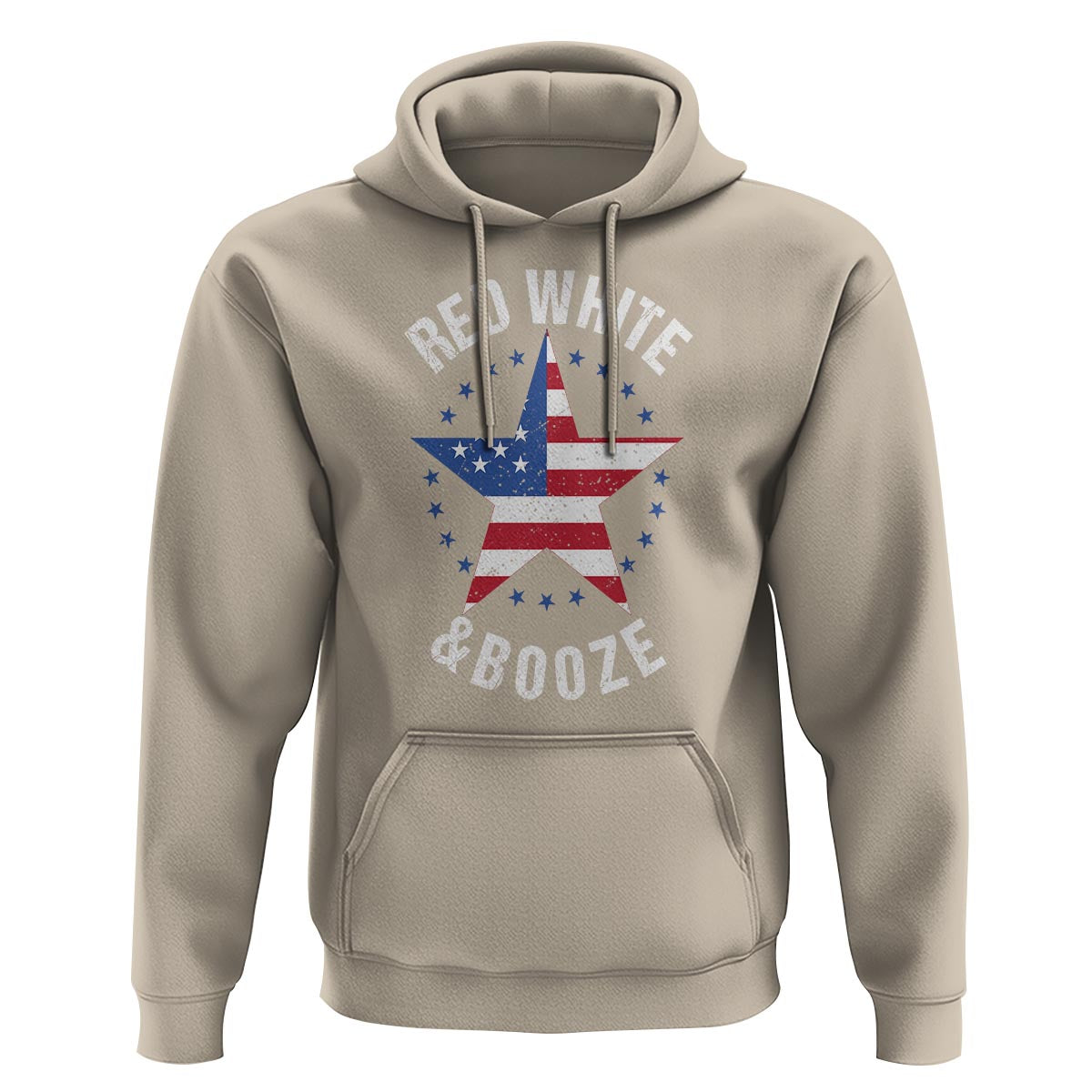 Funny 4th Of July Drinking Hoodie Red White And Booze Patriotic Party - Wonder Print Shop