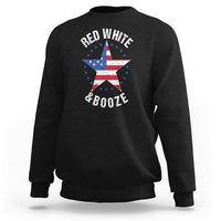 Funny 4th Of July Drinking Sweatshirt Red White And Booze Patriotic Party - Wonder Print Shop