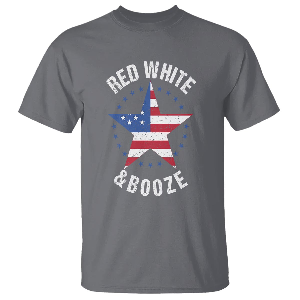 Funny 4th Of July Drinking T Shirt Red White And Booze Patriotic Party - Wonder Print Shop
