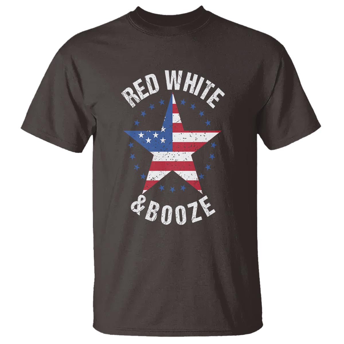 Funny 4th Of July Drinking T Shirt Red White And Booze Patriotic Party - Wonder Print Shop