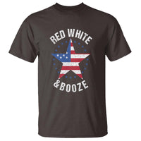 Funny 4th Of July Drinking T Shirt Red White And Booze Patriotic Party - Wonder Print Shop