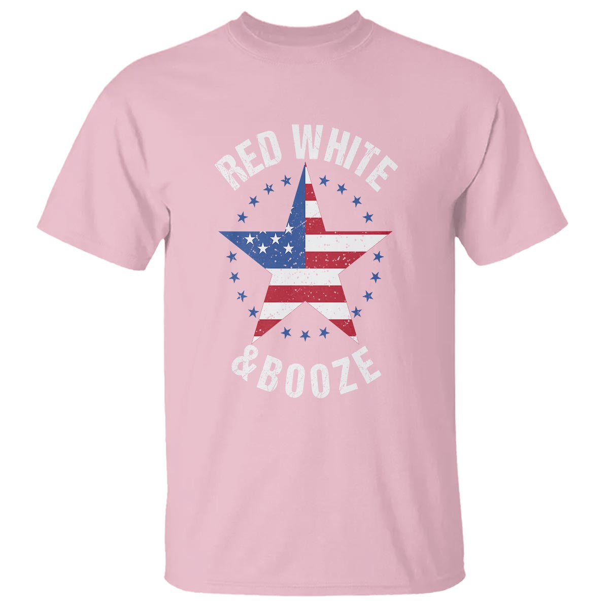 Funny 4th Of July Drinking T Shirt Red White And Booze Patriotic Party - Wonder Print Shop