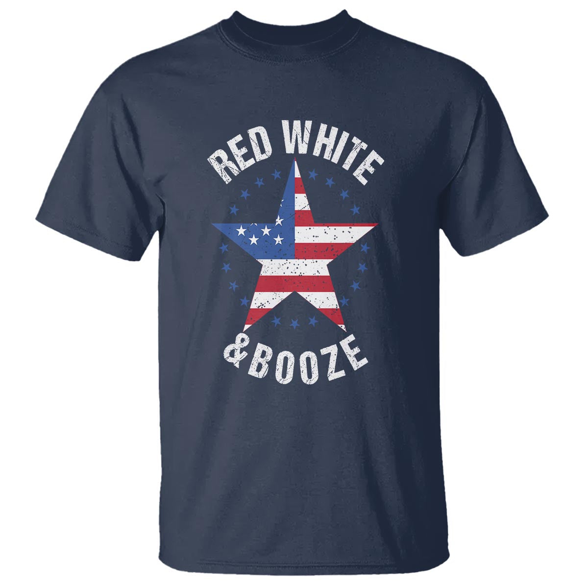 Funny 4th Of July Drinking T Shirt Red White And Booze Patriotic Party - Wonder Print Shop