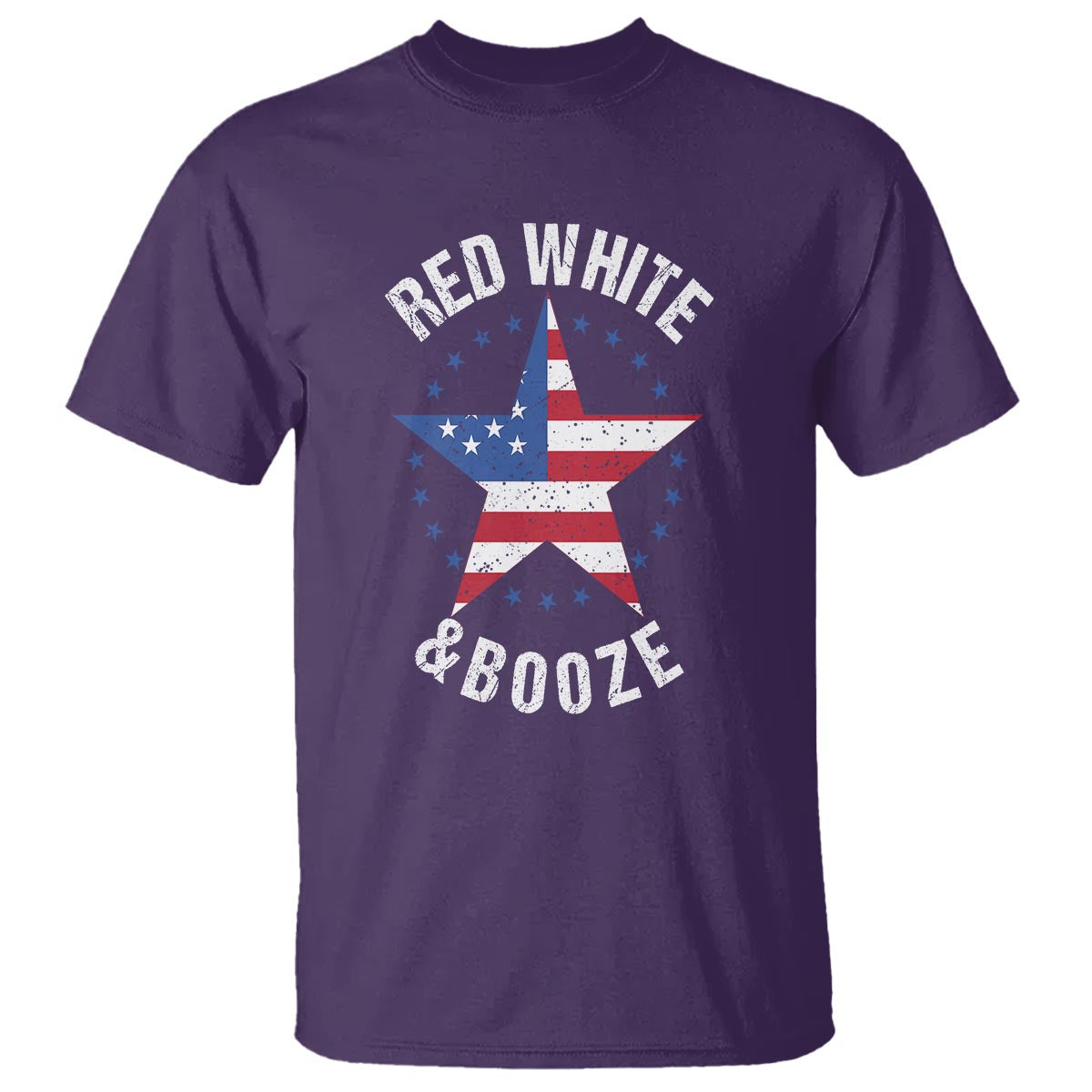 Funny 4th Of July Drinking T Shirt Red White And Booze Patriotic Party - Wonder Print Shop