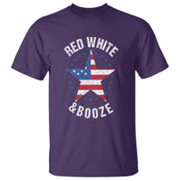 Funny 4th Of July Drinking T Shirt Red White And Booze Patriotic Party - Wonder Print Shop