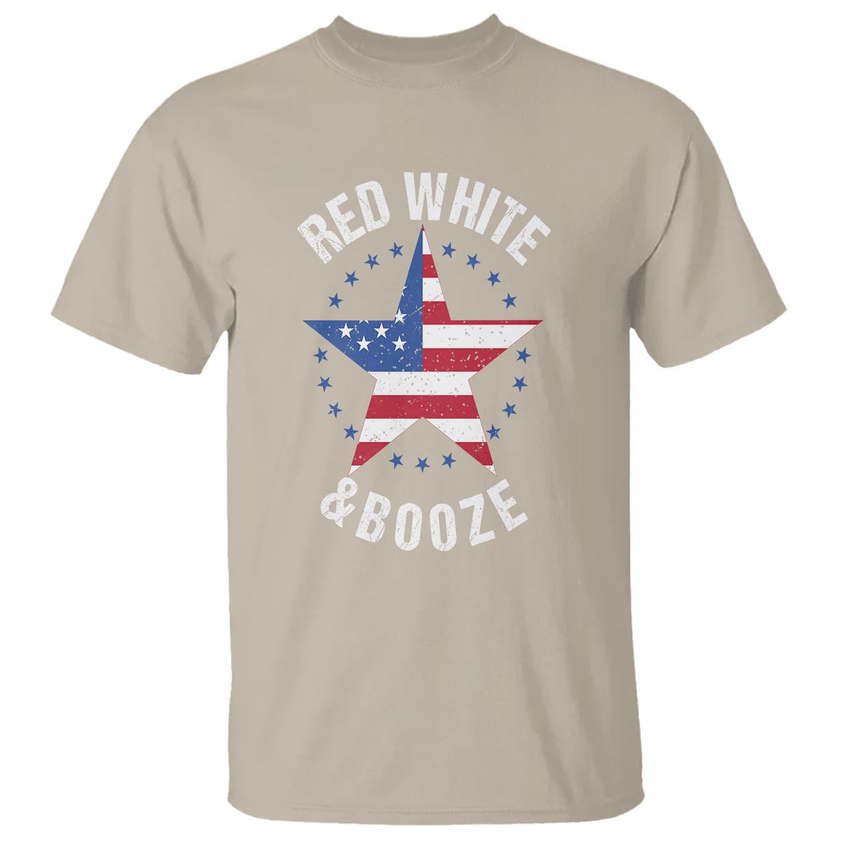 Funny 4th Of July Drinking T Shirt Red White And Booze Patriotic Party - Wonder Print Shop