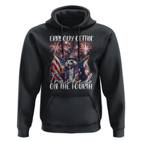 Funny 4th Of July Drinking Hoodie Everybody Gettin' Trashed On the Fourth American Opossum Patriotic Party - Wonder Print Shop