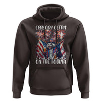 Funny 4th Of July Drinking Hoodie Everybody Gettin' Trashed On the Fourth American Opossum Patriotic Party - Wonder Print Shop