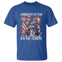Funny 4th Of July Drinking T Shirt Everybody Gettin' Trashed On the Fourth American Opossum Patriotic Party - Wonder Print Shop