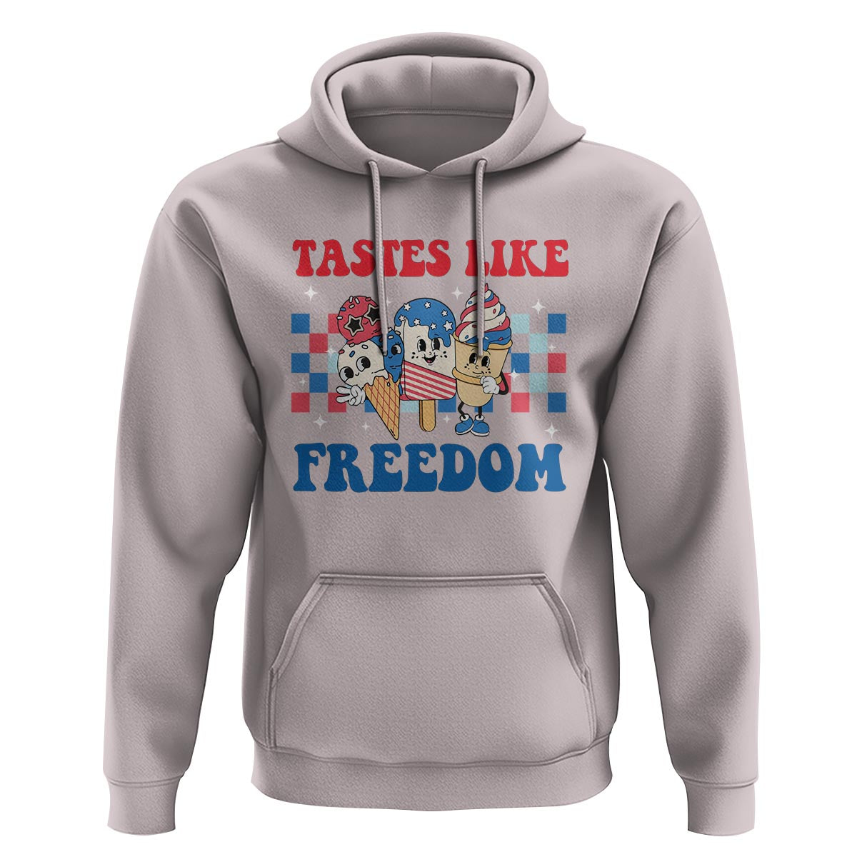 Funny 4th Of July Hoodie Tastes Like Freedom American Ice Cream - Wonder Print Shop