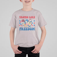 Funny 4th Of July T Shirt For Kid Tastes Like Freedom American Ice Cream - Wonder Print Shop