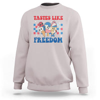 Funny 4th Of July Sweatshirt Tastes Like Freedom American Ice Cream - Wonder Print Shop