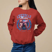 American Mama Sweatshirt Coquette Disco Ball 4th Of July - Wonder Print Shop