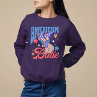 American Babe Sweatshirt Cowgirl Coquette 4th Of July - Wonder Print Shop
