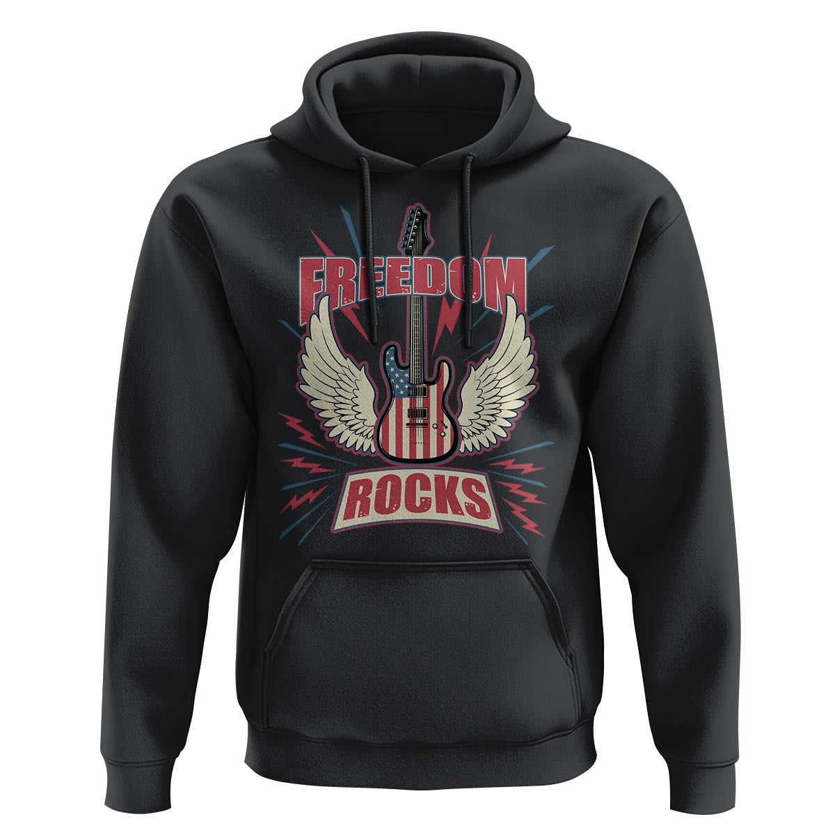 4th Of July Rock Lover Hoodie Freedom Rocks Patriotic Party - Wonder Print Shop