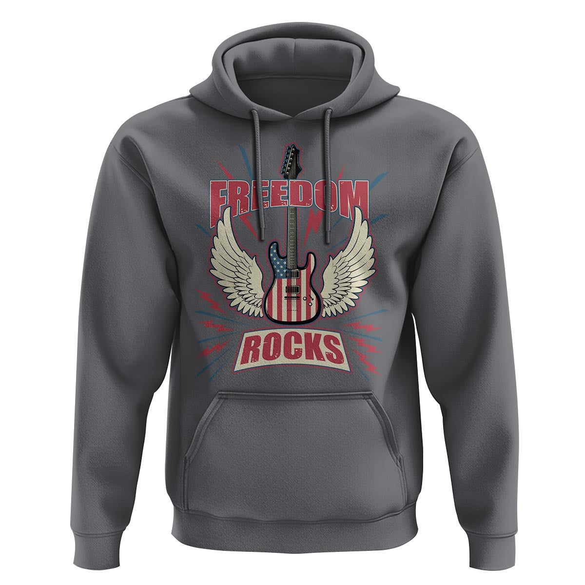 4th Of July Rock Lover Hoodie Freedom Rocks Patriotic Party - Wonder Print Shop