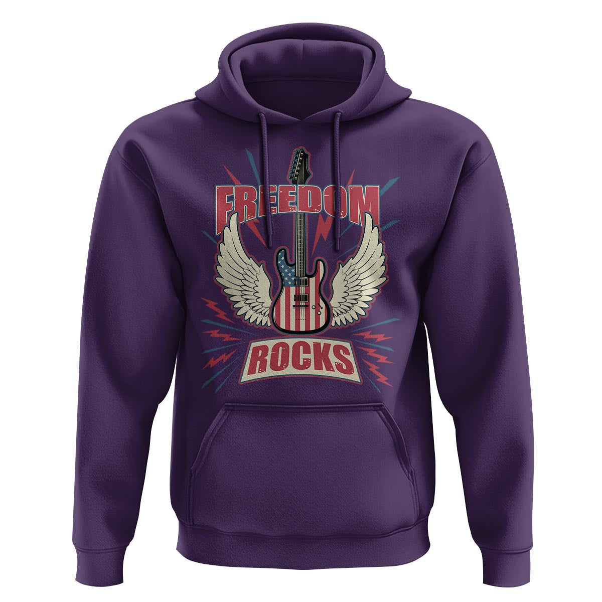 4th Of July Rock Lover Hoodie Freedom Rocks Patriotic Party - Wonder Print Shop