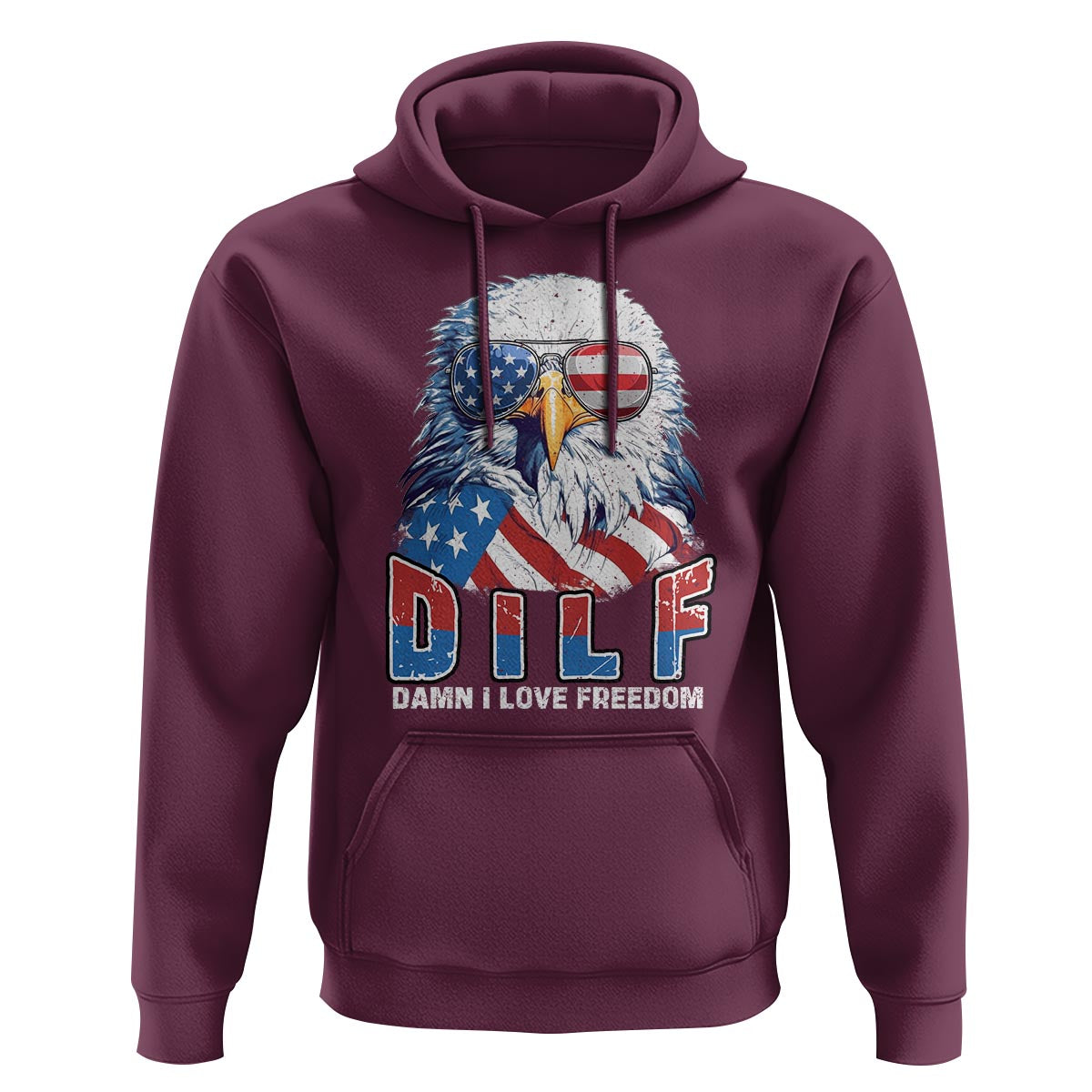 Funny 4th Of July Hoodie Damn I Love Freedom - Wonder Print Shop