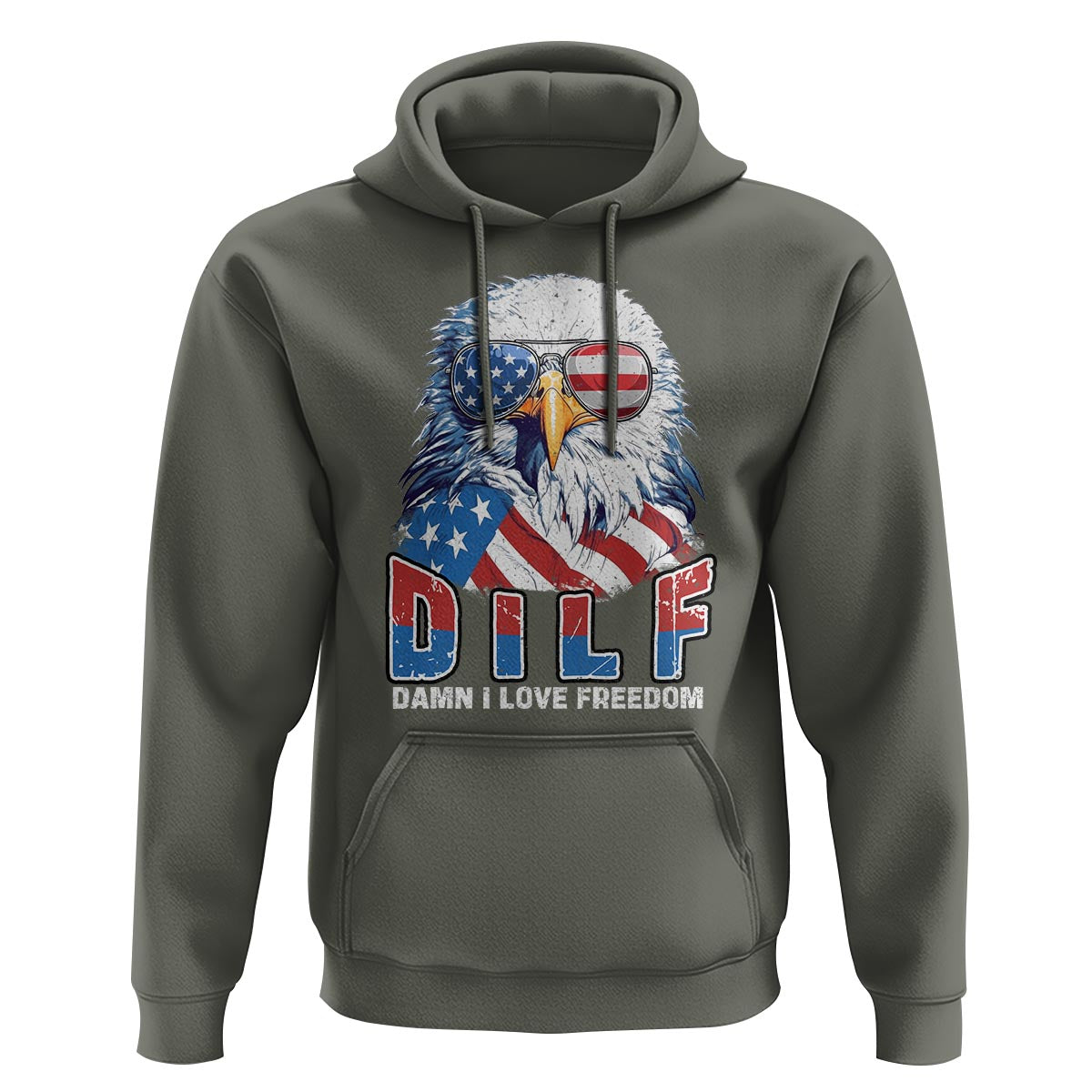 Funny 4th Of July Hoodie Damn I Love Freedom - Wonder Print Shop
