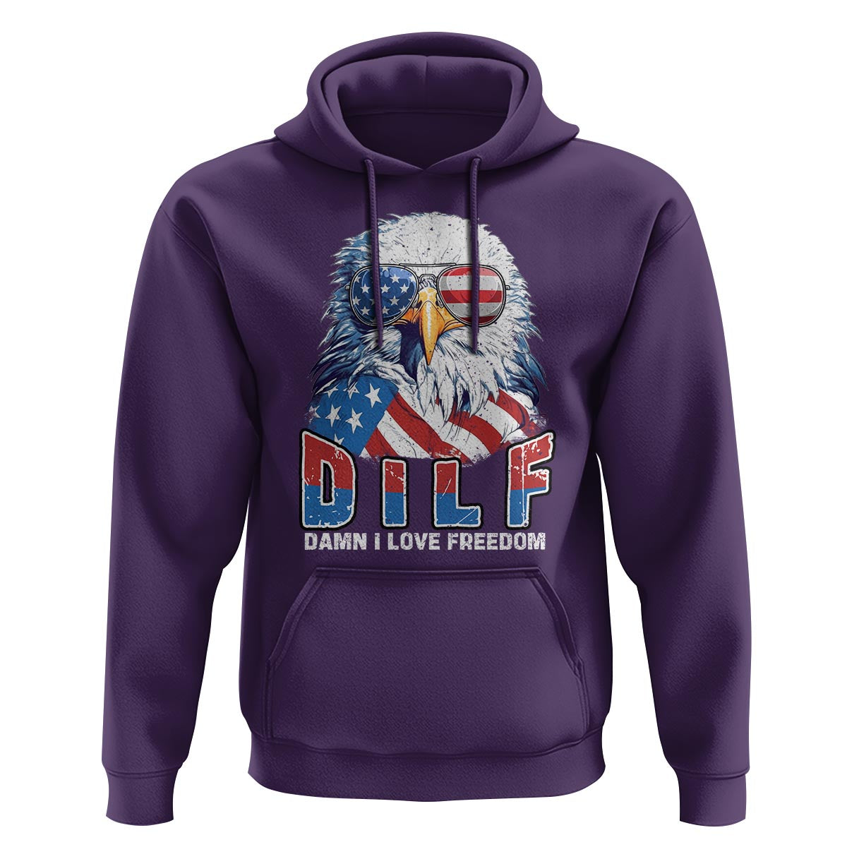 Funny 4th Of July Hoodie Damn I Love Freedom - Wonder Print Shop