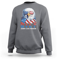 Funny 4th Of July Sweatshirt Damn I Love Freedom - Wonder Print Shop