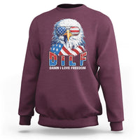 Funny 4th Of July Sweatshirt Damn I Love Freedom - Wonder Print Shop