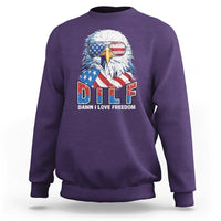 Funny 4th Of July Sweatshirt Damn I Love Freedom - Wonder Print Shop