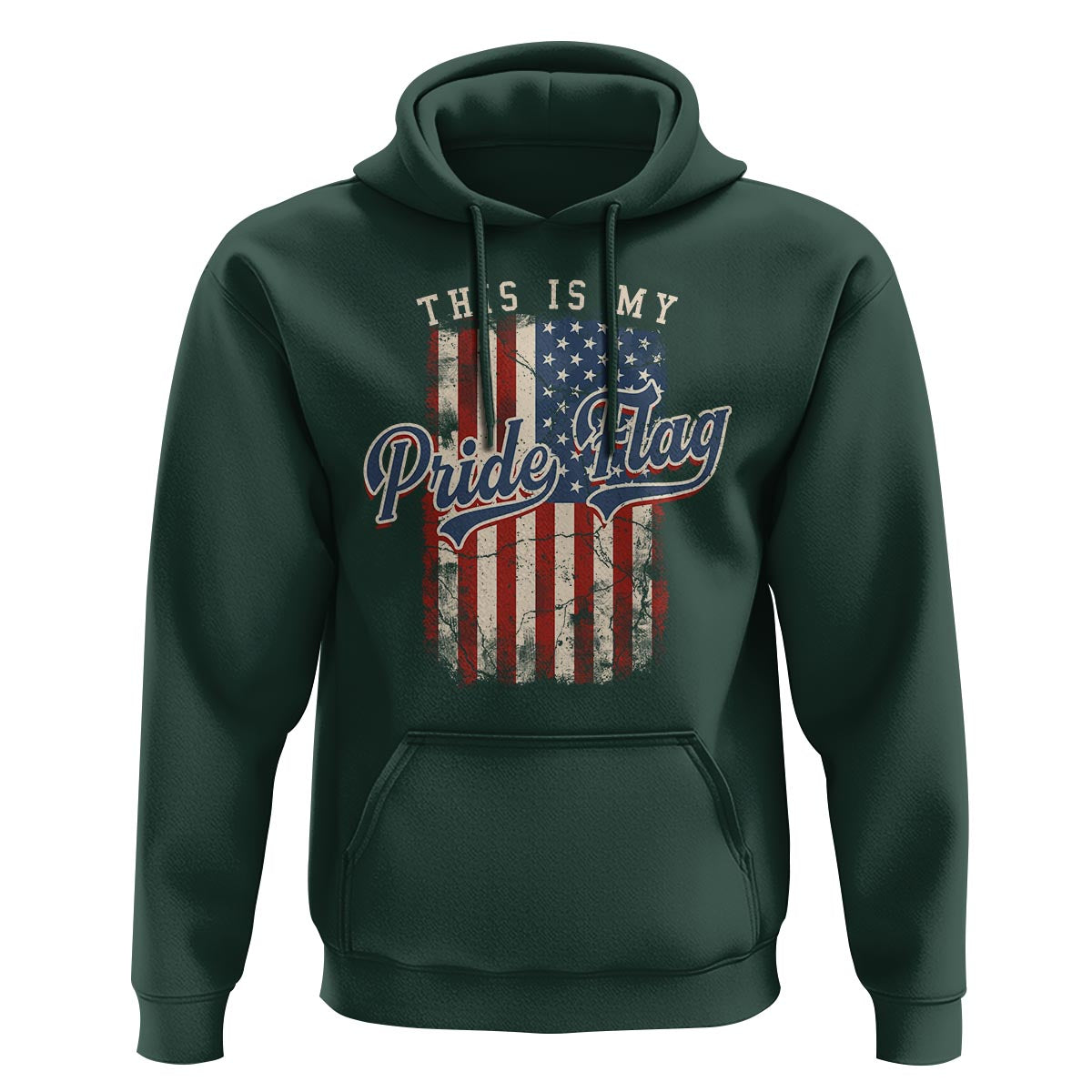 American Patriotic Hoodie This Is My Pride Flag 4th Of July - Wonder Print Shop