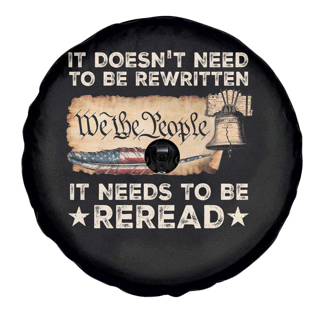 We The People American Patriotic Spare Tire Cover It Doesn't Need To Be Rewritten It Needs To Be Reread