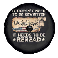 We The People American Patriotic Spare Tire Cover It Doesn't Need To Be Rewritten It Needs To Be Reread