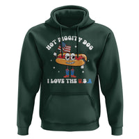 Funny 4th Of July Hoodie Hot Diggity Dog I Love USA - Wonder Print Shop