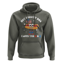 Funny 4th Of July Hoodie Hot Diggity Dog I Love USA - Wonder Print Shop