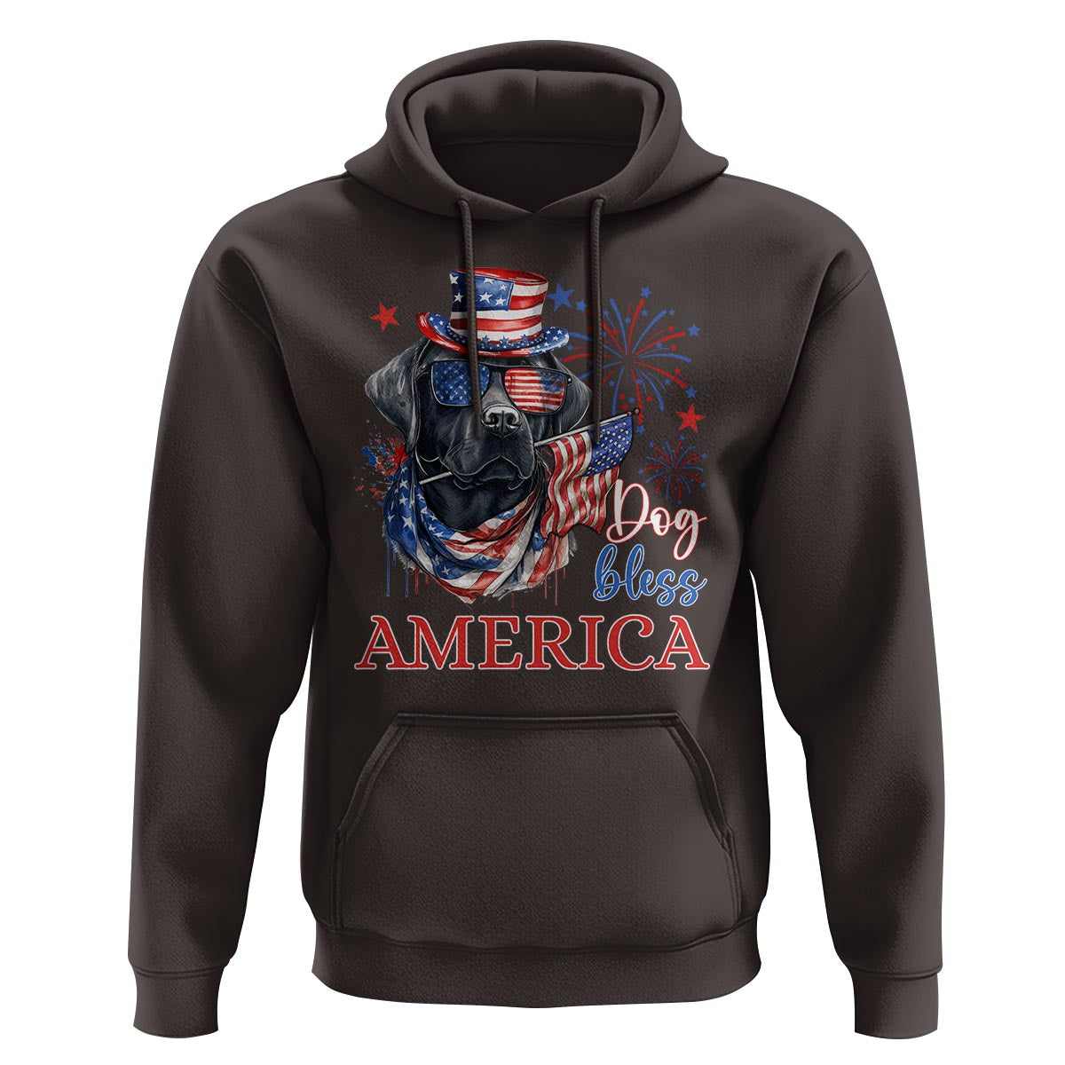 4th Of July Dog Bless America US Patriotic Hoodie - Wonder Print Shop